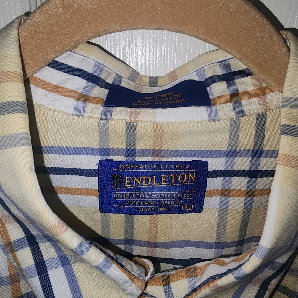 Pendleton Plaid Button Down Long Sleeve Shirt Xl - image 2